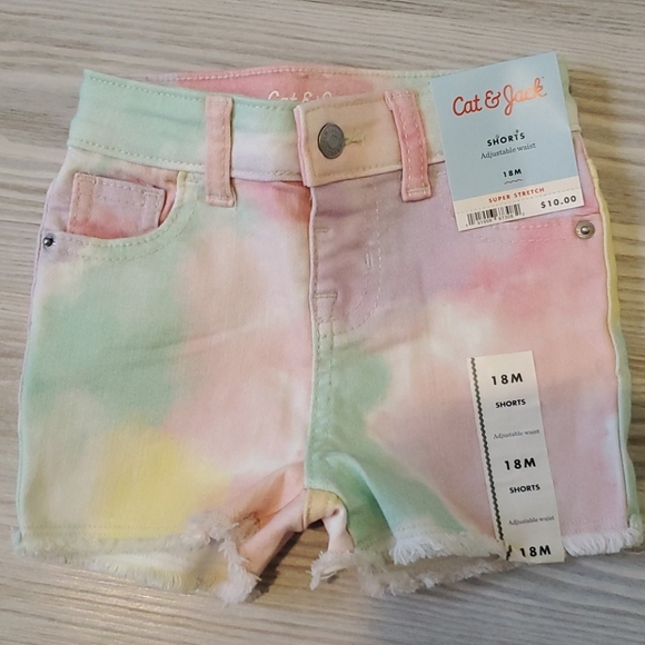 Cat & Jack Girls Tie dye Shorts. New - Picture 1 of 7